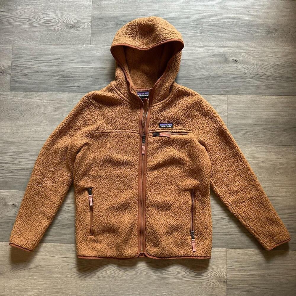 Patagonia Women's Retro Pile Fleece Hoody in Brown
